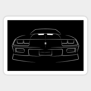 Chevy Camaro IROC-Z - front stencil, white Magnet